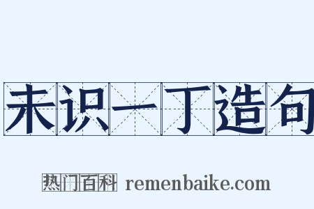 未识一丁造句是什么意思的图片